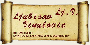 Ljubisav Vinulović vizit kartica